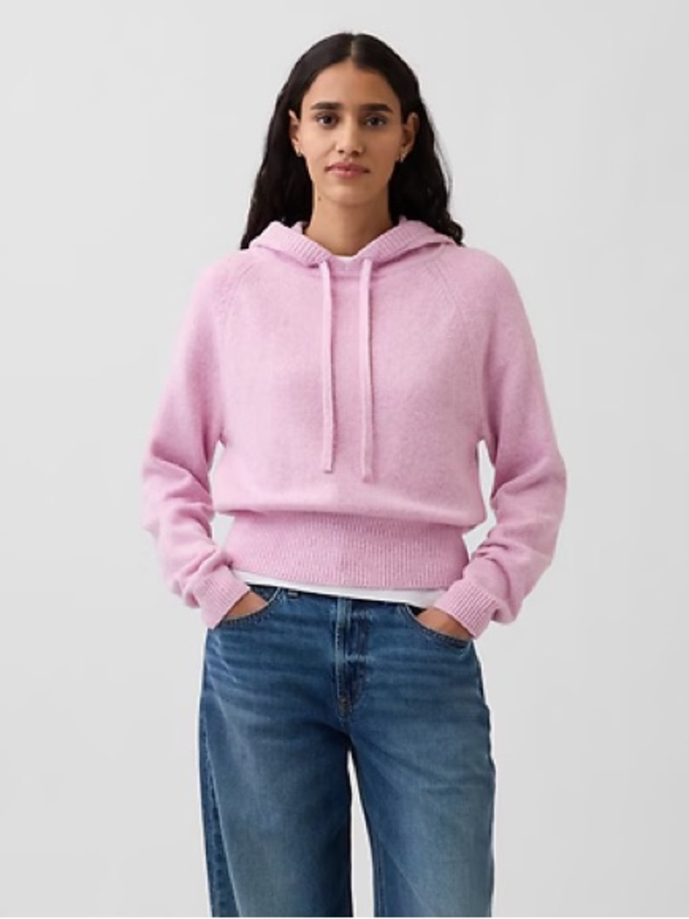 GAP Pink CashSoft Sweater Hoodie